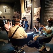Museo Monte San Michele, visitatori nella sala VR